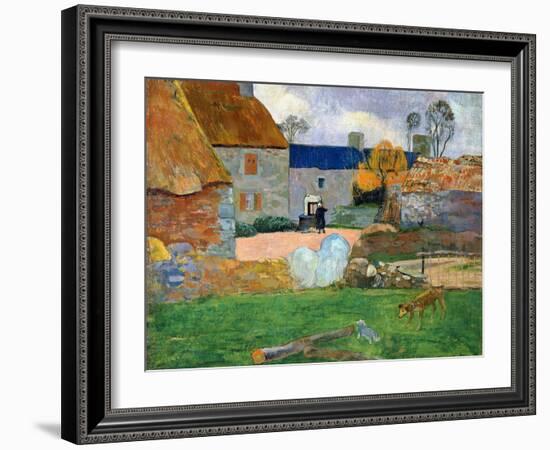 The Blue Roof or Pouldu Farm, 1890-Paul Gauguin-Framed Giclee Print