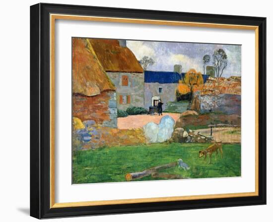 The Blue Roof or Pouldu Farm, 1890-Paul Gauguin-Framed Giclee Print