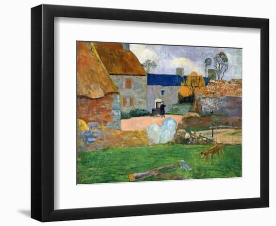 The Blue Roof or Pouldu Farm, 1890-Paul Gauguin-Framed Giclee Print