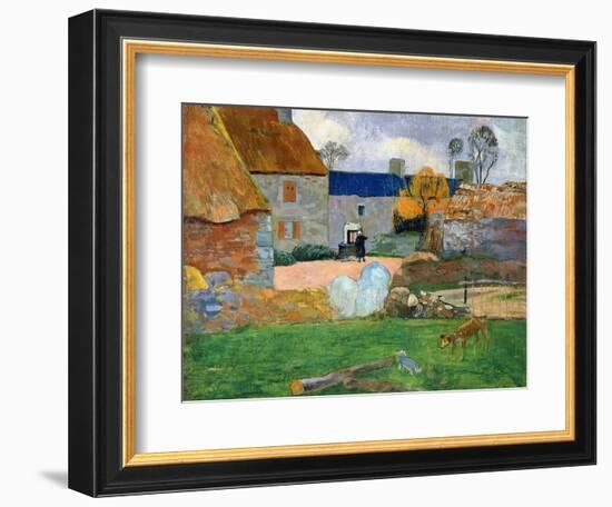 The Blue Roof or Pouldu Farm, 1890-Paul Gauguin-Framed Giclee Print