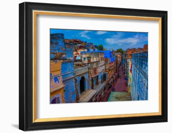 The Blue Rooftops in Jodhpur, the Blue City, Rajasthan, India, Asia-Laura Grier-Framed Photographic Print