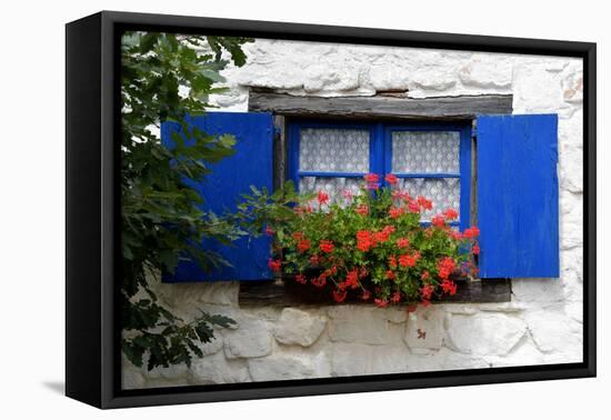 The Blue Shutters-Philippe Sainte-Laudy-Framed Premier Image Canvas