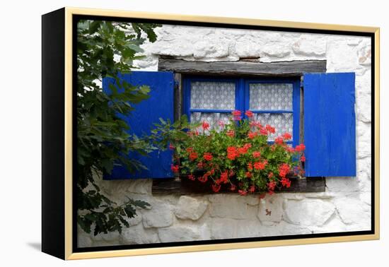 The Blue Shutters-Philippe Sainte-Laudy-Framed Premier Image Canvas