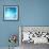 The Blue Underwater with Bubbles-Sergiy Serdyuk-Framed Photographic Print displayed on a wall