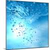 The Blue Underwater with Bubbles-Sergiy Serdyuk-Mounted Photographic Print