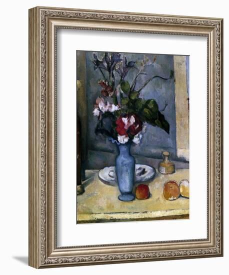 The Blue Vase, 1885-1887-Paul Cézanne-Framed Giclee Print