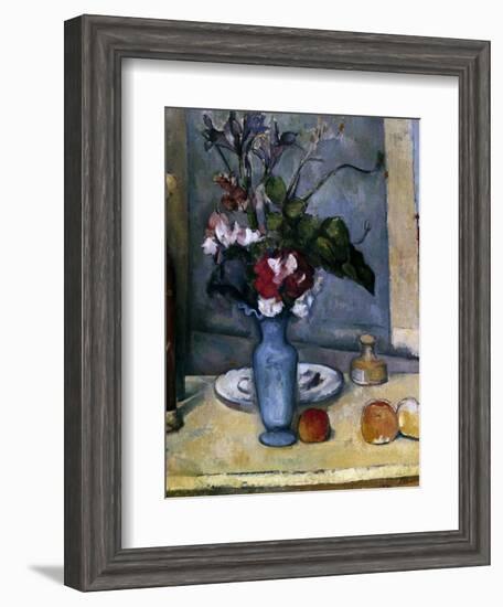 The Blue Vase, 1885-1887-Paul Cézanne-Framed Giclee Print