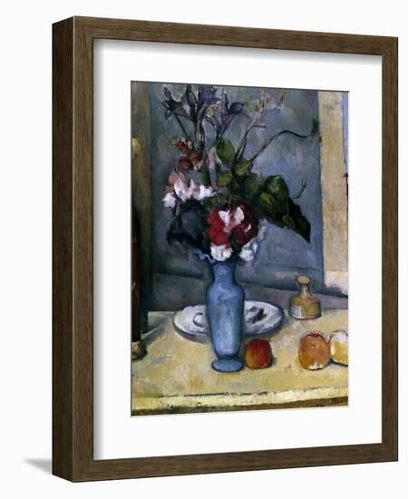 The Blue Vase, 1885-1887-Paul Cézanne-Framed Giclee Print