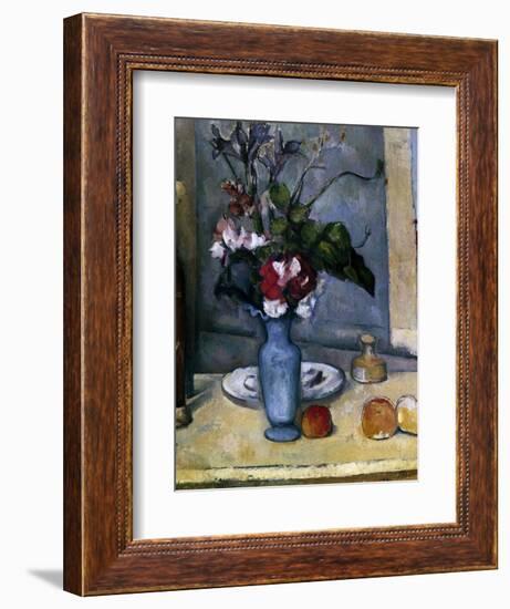 The Blue Vase, 1885-1887-Paul Cézanne-Framed Giclee Print