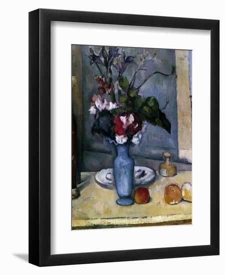 The Blue Vase, 1885-1887-Paul Cézanne-Framed Giclee Print