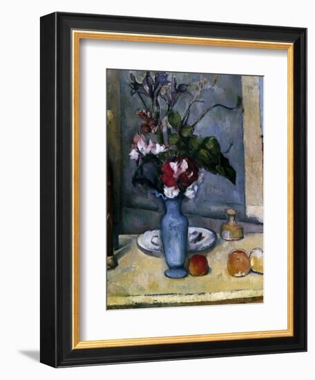 The Blue Vase, 1885-1887-Paul Cézanne-Framed Giclee Print