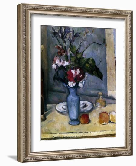 The Blue Vase, 1885-1887-Paul Cézanne-Framed Giclee Print