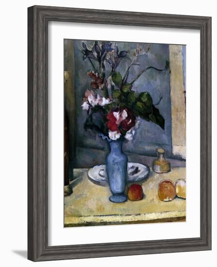 The Blue Vase, 1885-1887-Paul Cézanne-Framed Giclee Print