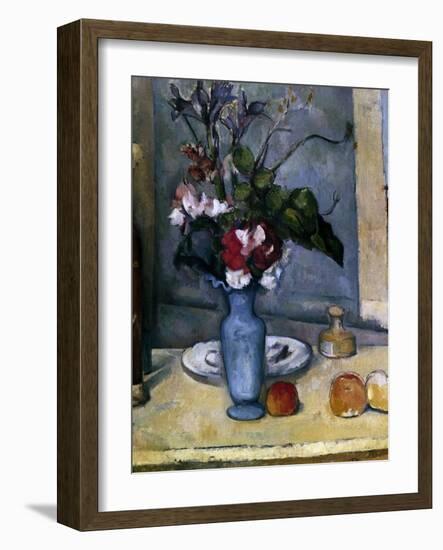 The Blue Vase, 1885-1887-Paul Cézanne-Framed Giclee Print