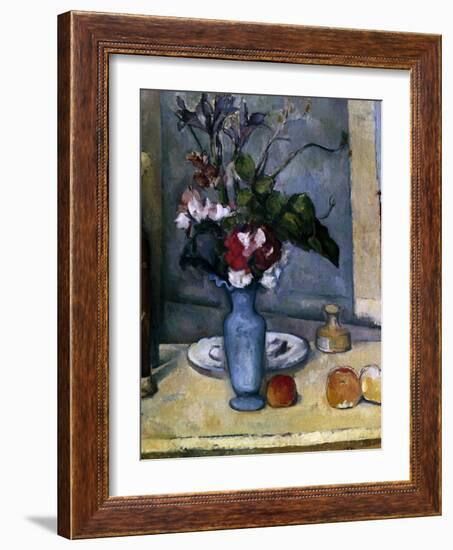 The Blue Vase, 1885-1887-Paul Cézanne-Framed Giclee Print