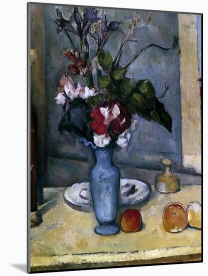 The Blue Vase, 1885-1887-Paul Cézanne-Mounted Giclee Print