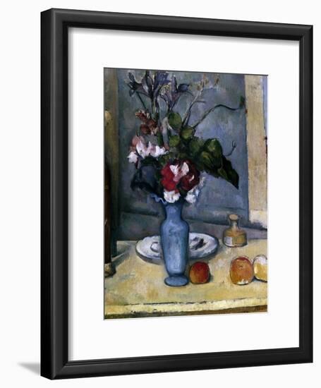 The Blue Vase, 1885-1887-Paul Cézanne-Framed Giclee Print