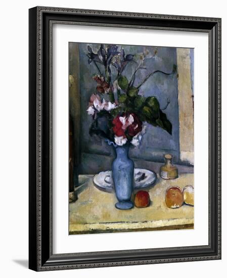 The Blue Vase, 1885-1887-Paul Cézanne-Framed Giclee Print