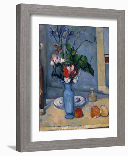 The Blue Vase, 1885-87-Paul Cézanne-Framed Giclee Print