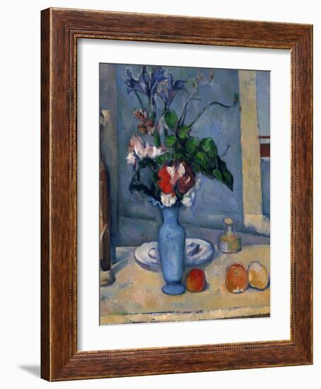 The Blue Vase, 1885-87-Paul Cézanne-Framed Giclee Print