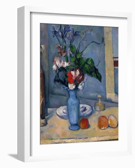 The Blue Vase, 1885-87-Paul Cézanne-Framed Giclee Print