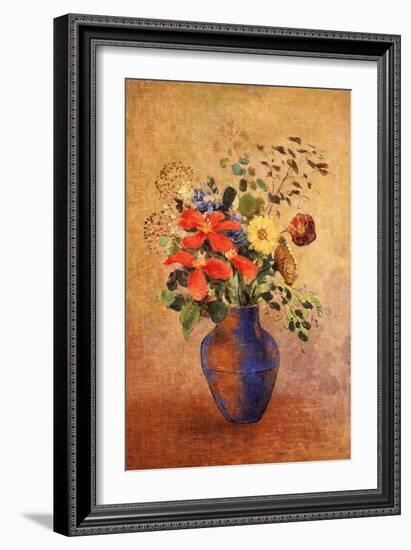 The Blue Vase-Odilon Redon-Framed Giclee Print