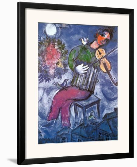 The Blue Violinist-Marc Chagall-Framed Art Print
