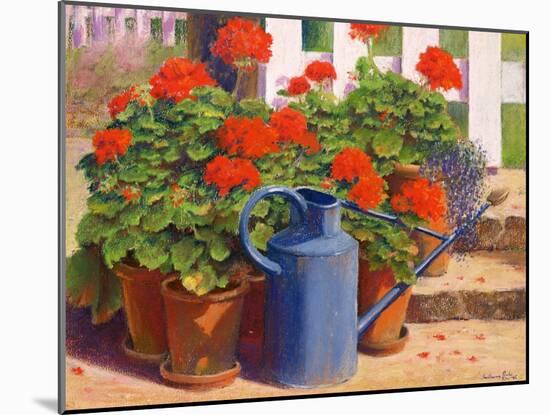 The Blue Watering Can, 1995-Anthony Rule-Mounted Giclee Print