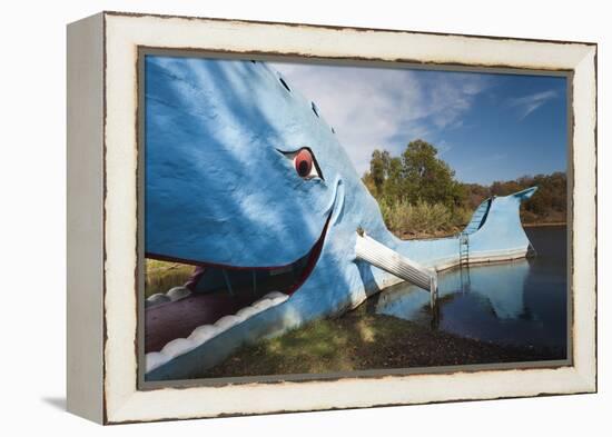 The Blue Whale, Route 66 Roadside Attraction, Catoosa, Oklahoma, USA-Walter Bibikow-Framed Premier Image Canvas