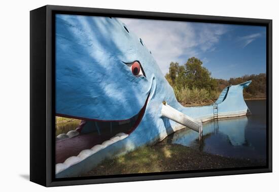 The Blue Whale, Route 66 Roadside Attraction, Catoosa, Oklahoma, USA-Walter Bibikow-Framed Premier Image Canvas