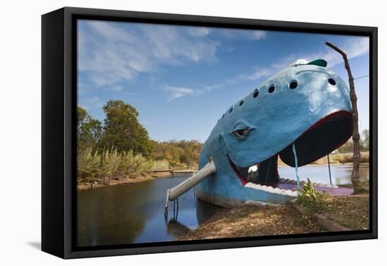 The Blue Whale, Route 66 Roadside Attraction, Catoosa, Oklahoma, USA-Walter Bibikow-Framed Premier Image Canvas