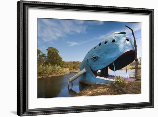 The Blue Whale, Route 66 Roadside Attraction, Catoosa, Oklahoma, USA-Walter Bibikow-Framed Photographic Print