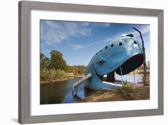 The Blue Whale, Route 66 Roadside Attraction, Catoosa, Oklahoma, USA-Walter Bibikow-Framed Photographic Print