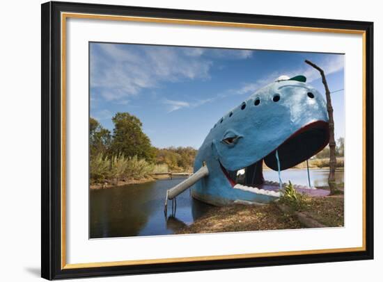 The Blue Whale, Route 66 Roadside Attraction, Catoosa, Oklahoma, USA-Walter Bibikow-Framed Photographic Print