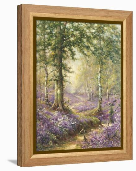 The Bluebell Wood-Alfred Fontville de Breanski-Framed Premier Image Canvas