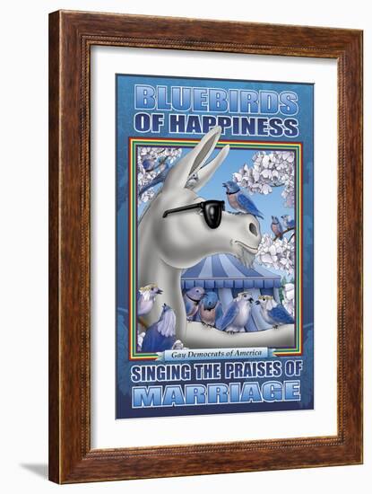 The Bluebird of Happiness Singing the Praises of Marriage-Richard Kelly-Framed Art Print