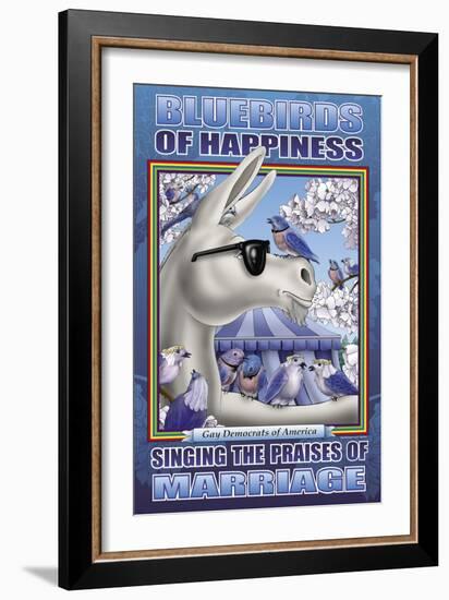 The Bluebird of Happiness Singing the Praises of Marriage-Richard Kelly-Framed Art Print