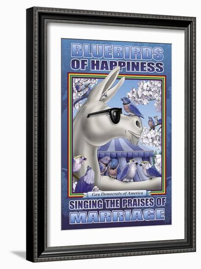 The Bluebird of Happiness Singing the Praises of Marriage-Richard Kelly-Framed Art Print