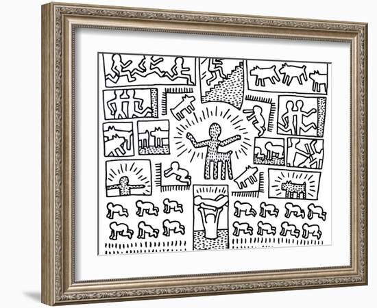 The Blueprint Drawings, 1990-Keith Haring-Framed Giclee Print