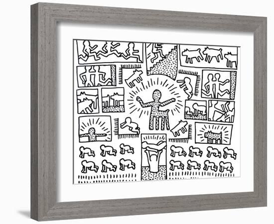 The Blueprint Drawings, 1990-Keith Haring-Framed Giclee Print