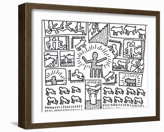 The Blueprint Drawings, 1990-Keith Haring-Framed Giclee Print