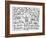 The Blueprint Drawings, 1990-Keith Haring-Framed Giclee Print