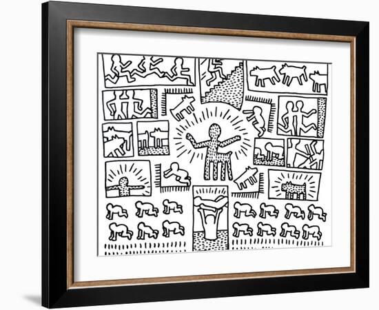 The Blueprint Drawings, 1990-Keith Haring-Framed Giclee Print