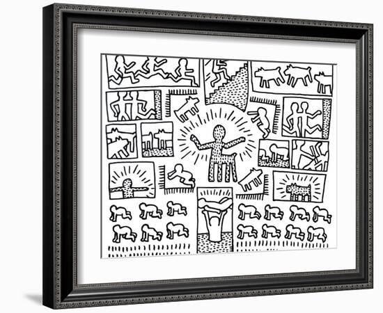 The Blueprint Drawings, 1990-Keith Haring-Framed Giclee Print