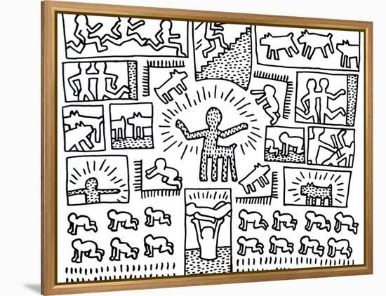 The Blueprint Drawings, 1990-Keith Haring-Framed Premier Image Canvas