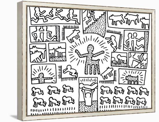 The Blueprint Drawings, 1990-Keith Haring-Framed Premier Image Canvas