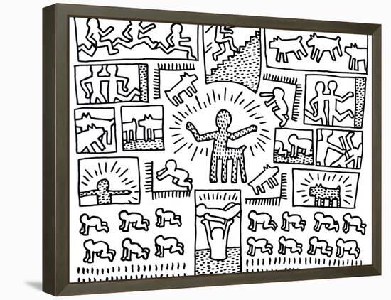 The Blueprint Drawings, 1990-Keith Haring-Framed Premier Image Canvas