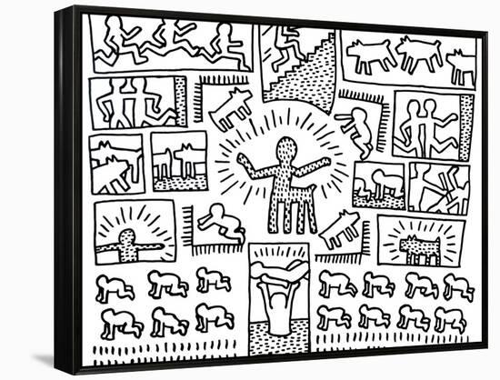 The Blueprint Drawings, 1990-Keith Haring-Framed Premier Image Canvas