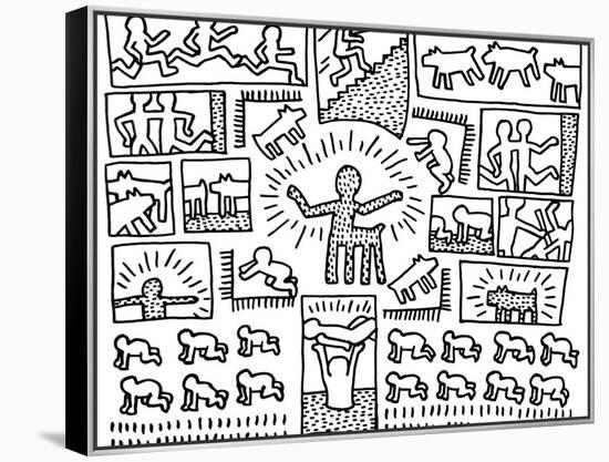 The Blueprint Drawings, 1990-Keith Haring-Framed Premier Image Canvas