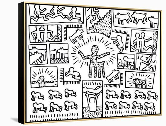 The Blueprint Drawings, 1990-Keith Haring-Framed Premier Image Canvas